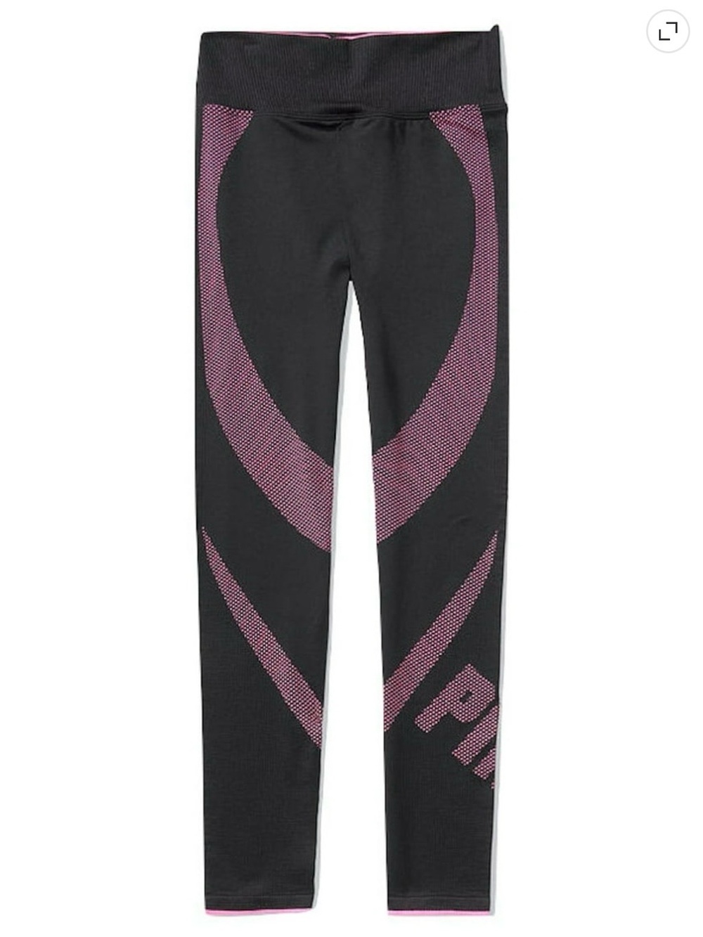 Victoria's Secret Pink Active Seamless Tight Legging Color Black/Pink Size S